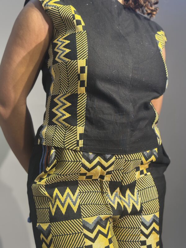 African print, denim two-piece (Made to Order) - Image 4