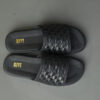 Straight Cross-Weave Leather Slides - Image 4