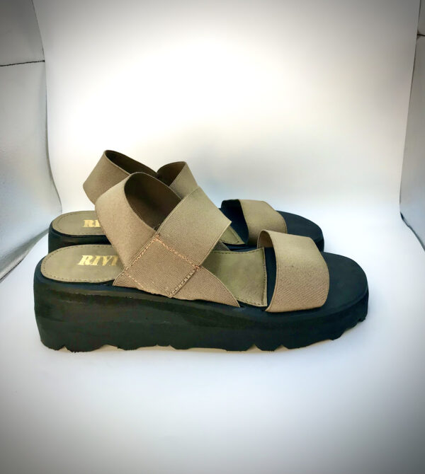 Stretch Strap Wedge Sandal