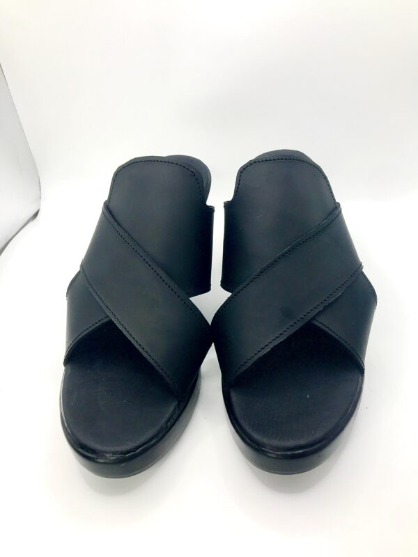 Cross Strap Platform Dress Slippers - Image 2