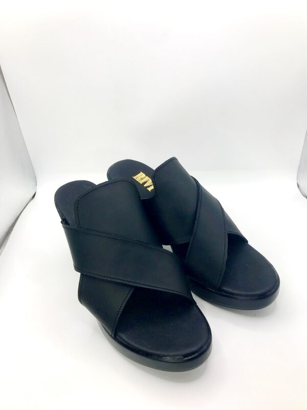 Cross Strap Platform Dress Slippers - Image 3